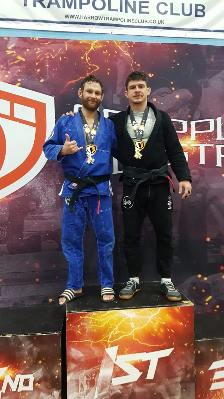 Steve Brinkman on a BJJ competition podium