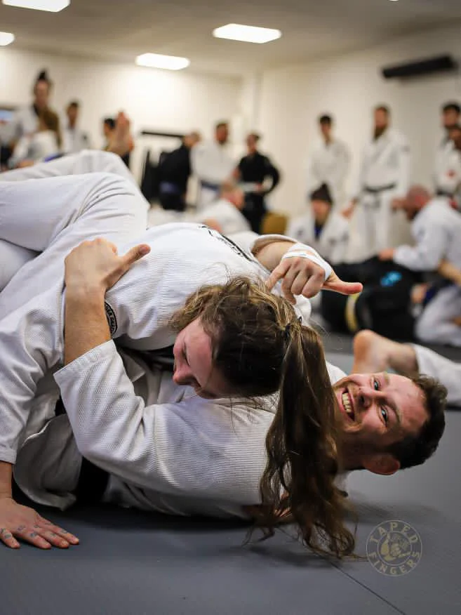 Training Brazilian jiu-jitsu at Samurai Connexion